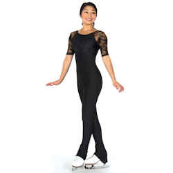 Childrens Lace Overlay Ice Skating Catsuit 