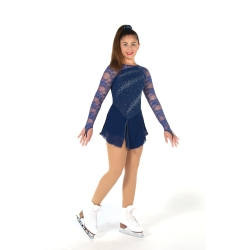 Jerrys Ladies Astral Lace Ice Skating Dress: Meteor Blue (26)