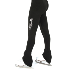 Ladies Blade Bling Thigh Fleece Ice Skating Leggings