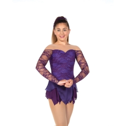Jerrys Ladies Botanical Lace Skate Dress: Purple Lotus (41)