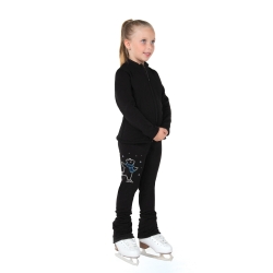 Childrens Critter Crystal Ice Skating Fleece Leggings: Polar Bear