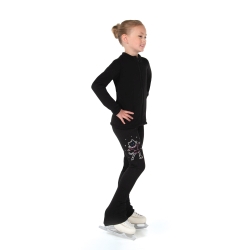 Childrens Critter Crystal Ice Skating Fleece Leggings: Kitty