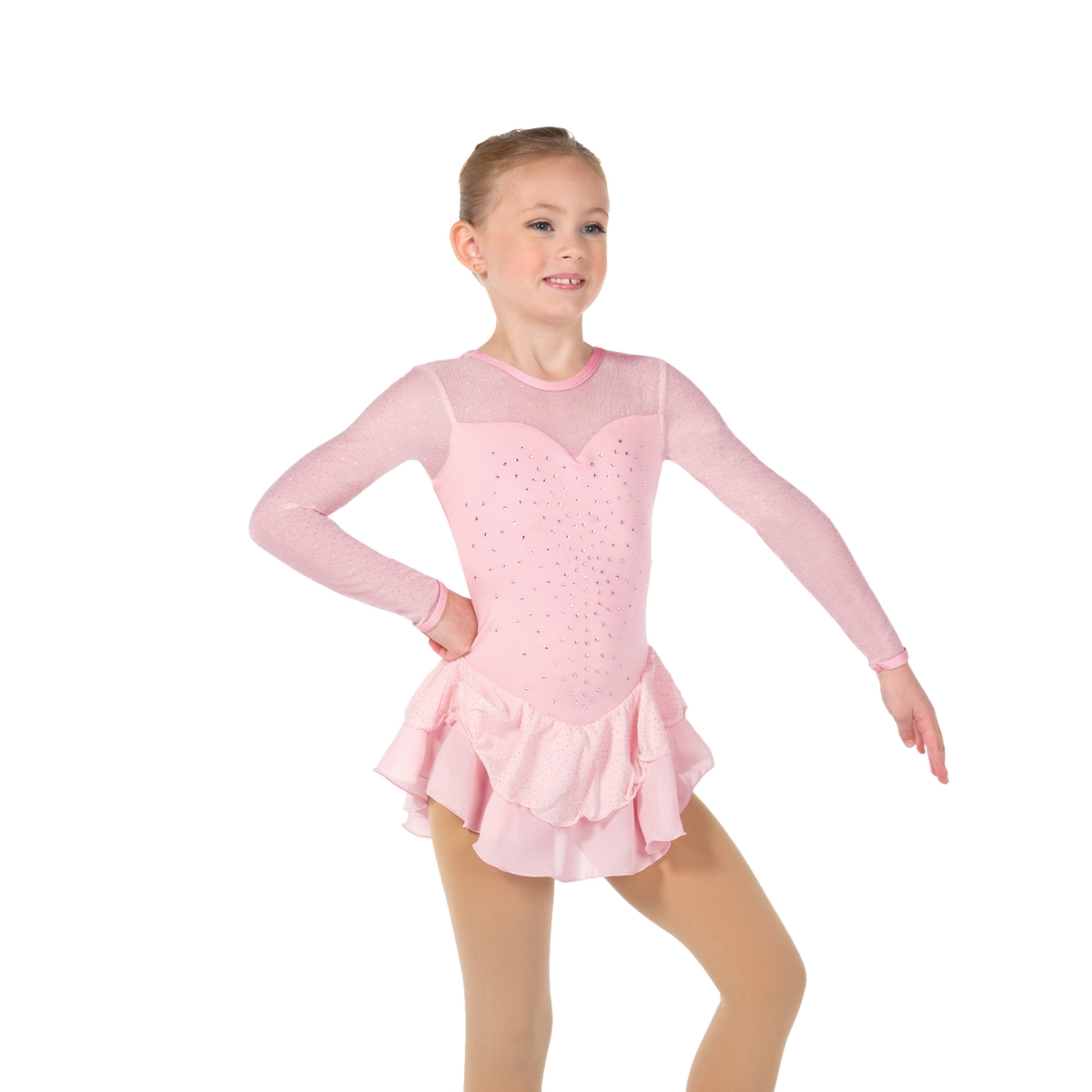 Jerrys Childrens Crystal Kisses Ice Skating Dress: Pink (154)
