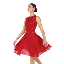 Jerrys Ladies Dancerella Ice Dance Dress: Flame Red (111)