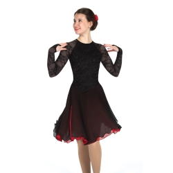 Jerrys Ladies Dash Of Red Ice Dance Dress  (114)