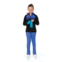 Childrens Dot Com Fleece Ice Skating  Jacket: Blue or Pink Dots