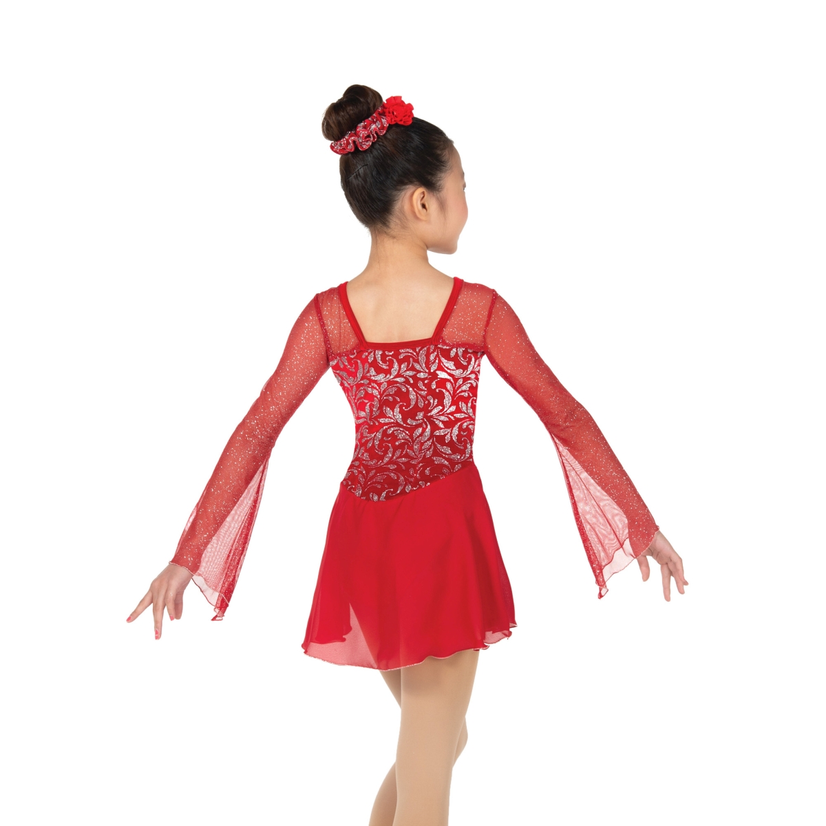 Jerrys Childrens Fire Flare Figure Skating Competition Dress (143 ...