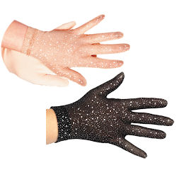 Glitter Mesh Ice Skating Gloves