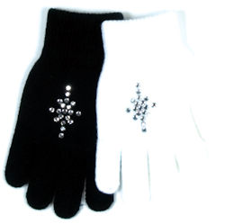 Rhinestone Ice Skating Gloves