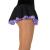 Double Georgette Ice Skating Skirt Black/Purple