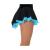 Double Georgette Ice Skating Skirt Black/Sky Blue