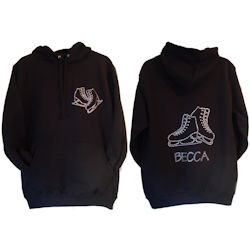 Ice Skating Hoodie with Name - Adult