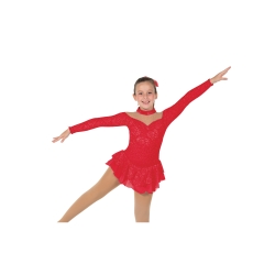 Jerrys Childrens Whimsey Ice Skating Dress: Red (125)