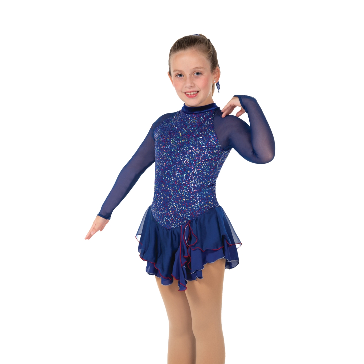 Jerrys Childrens Sapphire Sequins Figure Skating Dress (144) | Ice ...