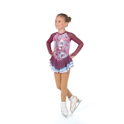 Jerrys Childrens Sequin Sea Queen Ice Skate Dress: Sangria Pearl (132)