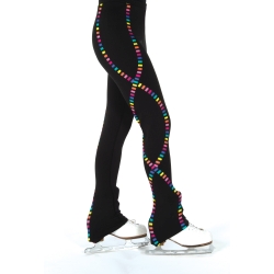 Ladies Skittles Multi Coloured Ribbon Fleece Ice Skating Pants 