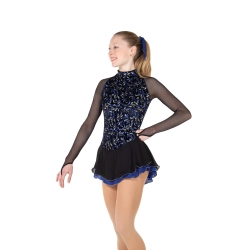 Jerrys Ladies Swirletta Ice Skate Dress: Black/Blue (28)