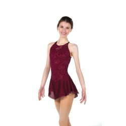 Jerrys Ladies Tripoly Lace Ice Skating Dress: Wine (22)