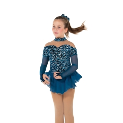 Jerrys Ladies Twilight Teal Figure Skating Dress (164)