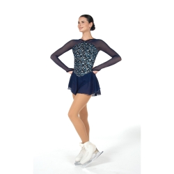 Jerrys Ladies Vignette Ice Skate Dress: Navy Blue (12)