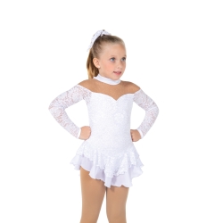 Jerrys Childrens Lace Whimsy Ice Skating Dress: Snow White (125)